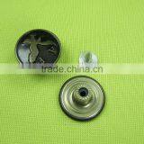 Classic Antique Shank Button 17mm Custom Logo Denim Metal Tack Button for Jeans thumbnail-2