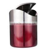Best Price Red Color Stainless Steel Trash Bin1.5L Mini Car DustBin Swing Lid Kitchen Worktop Waste Rubbish Trash Can thumbnail-3