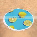 Custom Design Velour Organic Beach Print Towel Round With Tassels Luxury Style High Quality Best Price thumbnail-5