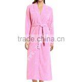 100% Cotton Kimono Collar Towel Velour Bathrobe thumbnail-2