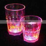 Light up Led Whiskey Wine Glass ( 8oz,clear,multi LED,on/off Switch ,three Flash Modes, CE,RoHS Approval)
