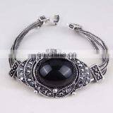 Retro Exaggerated Alloy Multicolor Gemstone Bracelet, Enamel Fashion Jewelry Bracelets, Onyx Bracelet thumbnail-3