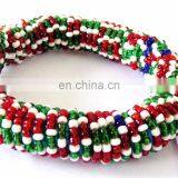 Indian Traditional Pearl Beaded Bangles-Party Wear Bangles-Fashion Wear Bangles-Afghani Bangles-Boho Hippie-Belly Dance Bangles thumbnail-6