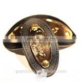 Custom Metal Casting Logo Tag Nail PU Leather Badge Patch for Shoe thumbnail-2