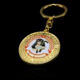 Football Key Chain With Real Madrid Logo on It.