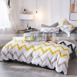 I@home Ins Nordic White Striped Print Cotton Duvet Bedsheets Bedding Set thumbnail-5