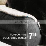 2020 Nwe Style Custom Soft Comfortable Designer Premium Upholstered Calming Orthopedic Dog Sofa Pet Beds thumbnail-3