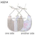 Fashion Cotton Linen Feeding Lace-Up Bibs For Baby thumbnail-2