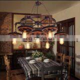 Retro Gear Industrial Loft Decorative Pendant Lamp Wood Chandelier Light thumbnail-4
