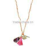 DY103 2016 Wholesale Feather Tassel Bead Necklace thumbnail-5
