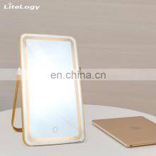 Hot Sale Usb Rechargeable Vanity Makeup Mirros With Led Lights thumbnail-4