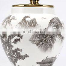 Table Decoration Traditional Large Hand Painted Chinese Vase With Lid thumbnail-3