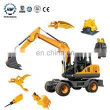 Hengwang HW75 High Efficiency Hydraulic Wheel Excavator For Sale In Malaysia HW40 HW50 HW60 HW75 thumbnail-1