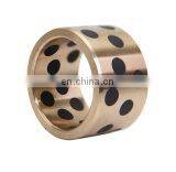 Solid Lubricating Oilless Flange Flanged Graphite Brass Bronze Bushing High Temperature Copper Bearing thumbnail-3