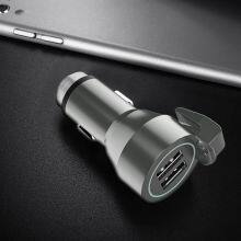 17W USB C 2-Port Car Charger 3.0 Fast Charging for Phone With Stainless Steel Safety Hammer thumbnail-4