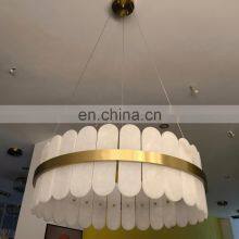 Modern Alabaster Chandelier Restaurant Bar Kitchen Nordic Brass Chandelier thumbnail-1
