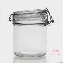 Glass Jar for Powdery Substances, 190ml, 200ml, 250ml, With a Buckle Lock, Transparent Glass Material thumbnail-2