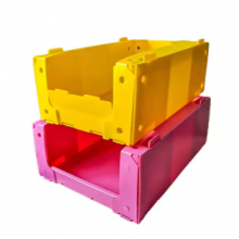 Bacs de cueillette en carton ondulé en PP empilables – Solutions de stockage d'entrepôt robustes thumbnail-2