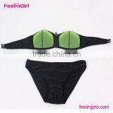 2016 Cute Girl Dot Print High Wait Bow Bikini Bathing Suit thumbnail-6