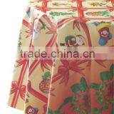 Christmas Plastic Tablecloth PVC With Flannel Backing