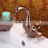 Brass Artistic Basin Faucet, Duck Shape, Rose Color Animal Faucet                        
                                                Quality Choice