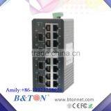 4*1000M SFP Slot and 16*10/100M RJ45 Port IP40 Unmanaged Industrial Fiber Ethernet Switch