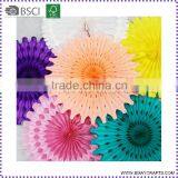 Wedding Party Decoration Wall Hanging Round Tissue Paper Fan