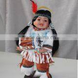 Native Collectible doll 12inch indian porcelain doll