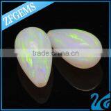 Good Quality Machine Cut Pear Shape Lab Created Opal Gems On Sale