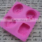4 Cavities Different Shapes Silicone Mold for Soap thumbnail-1