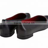 UK Elegant Classic Low Heel Pointy Toe Ladies Breatheable PU Lining Comfortable Black Sheep Skin Pump Shoes thumbnail-4