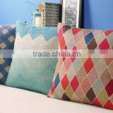 Mediterranean Style Square Linen Replaceable Pillowcase Throw Pillow Cushion Cover thumbnail-1