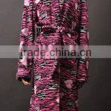 Printed Micro Coral Fleece Bathrobes for Man and Women thumbnail-4