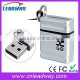 Low cost super mini usb flash drives bulk 32gb with keychain for promo