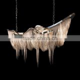 830-3 Simple design chain aluminum luxury hotels in nickel plated chandelier for decoration