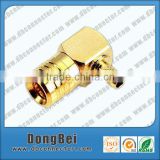 gold plated smb female right angle rf wiring harness connectors with wrinkle from dongbei factory