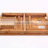 Foldable and Adjustable Bamboo Laptop Desk Without Fan With Drawer thumbnail-2