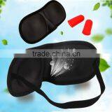 Eye Mask Black Sleeping Eyeshade Eyepatch Blindfold With Earplugs Shade Travel Sleep Aid Cover Light Guide Wholesale thumbnail-1