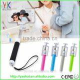 2015 mini portable monopod selfie stick bluetooth selfie stick for iphone