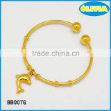 Olivia Thin Gold Men Bangles Dolphins Gold Color Bangle thumbnail-1