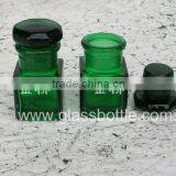 Green Square Glass Bottle / Tablet Jar thumbnail-1