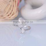 Romantic Cupid's Love Arrow Open Ended Ring With Zircon Silver thumbnail-4