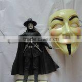 Wholesale PVC Guy Fawkes Mask V for Vendetta Mask /Halloween Masquerade Mask