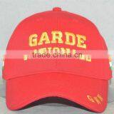 Professional Custom 100% Cotton (7 X7) Red Front Logo 3D Embroidery 58 cm Size