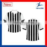 Hot Selling Black White Stripe Pattern Cricket Jersey