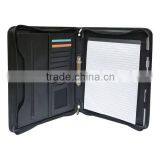 A4 Zipper PU Leather Portfolio Planner