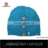 Wholesale Colorful High Quality Custom Knitted Cashmere Beanie Hat thumbnail-1
