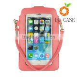 Waterproof Touch Screen Leather PVC Pouch Bag Mobile Smartphone Cases