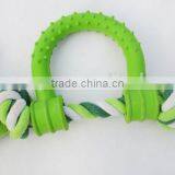 Dog Rubber Tug Toys With Cotton Rope thumbnail-1