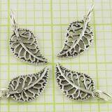Silver Leaf Beads DIY Sterling Silver Jewelry For Bracelets thumbnail-1